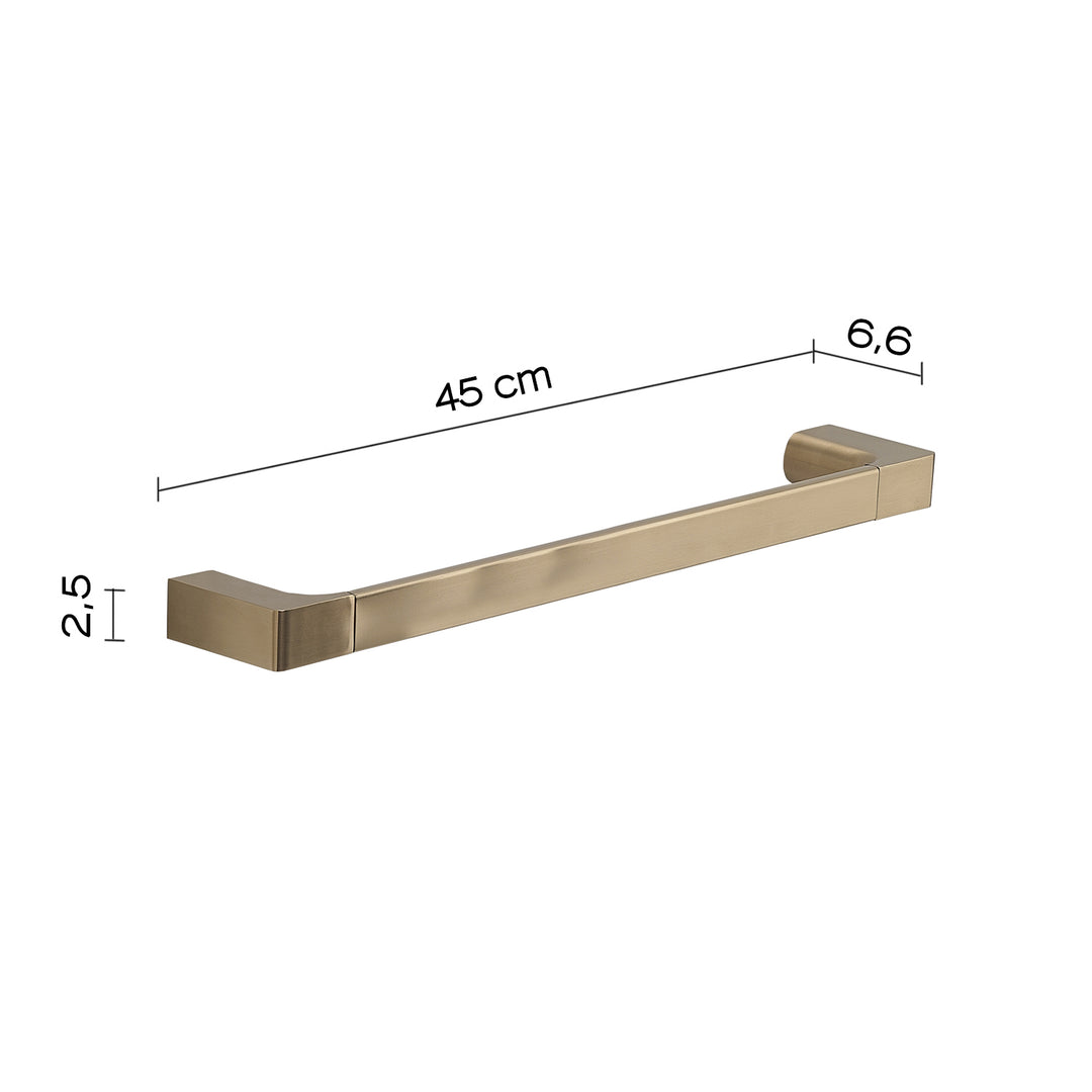 Piren Håndklestang 45 cm - Børstet messing